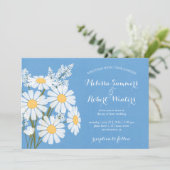フローラエレガントホワイトデイジーブ結婚ルー 招待状 (スタンド正面)