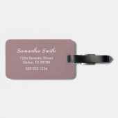 フローラエレガントホワイトデイジーメイスンジャー ラゲッジタグ (裏面横)