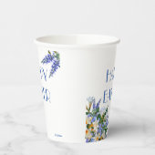 フローラエレガントホワイトライズブルー'ハッピーイースター' 紙コップ (左)