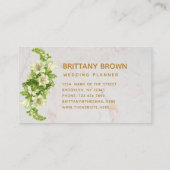 フローラエレガントホワイトリリー大理石書道 名刺 (裏面)