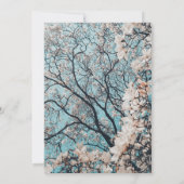 フローラエレガントホワイトローズツリーサマー結婚ズ 招待状 (裏面)