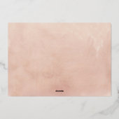 フローラエレガントボウゴールドフォイル結婚式招待状 箔招待状 (裏面)