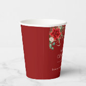 フローラエレガントボタニカルクリスマスパーティーホリデー 紙コップ (右)