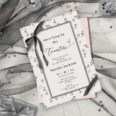 フローラエレガントボタニカルコケット30歳の誕生日 招待状