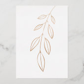 フローラエレガントボタニクゴールドフォイル結婚ズ 箔招待状 (裏面)