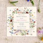 フローラエレガントボホウォーター色ブライダルシャワー 招待状