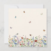 フローラエレガントボホウォーター色ブライダルシャワー 招待状 (裏面)