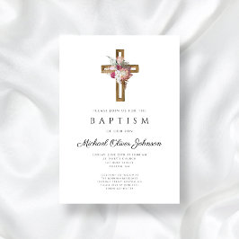 フローラエレガントボホクロスバプテスマ 招待状