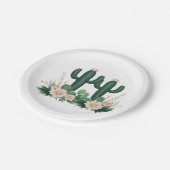 フローラエレガントボホサクモダンス赤ちゃんシャワー ペーパープレート (アングル)