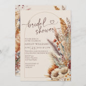 フローラエレガントボホボヘミアンブライダルシャワー 招待状 (正面/裏面)