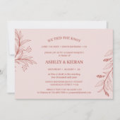 フローラエレガントボホ我々は結び目披露宴 招待状 (正面)