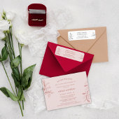 フローラエレガントボホ我々は結び目披露宴 招待状