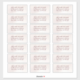 フローラエレガントボホ結婚のゲスト住所 シール