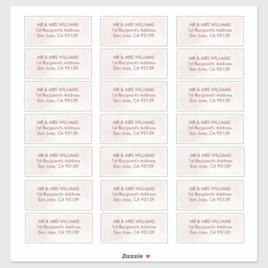 フローラエレガントボホ結婚のゲスト住所 シール (シート)