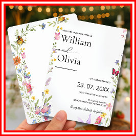 フローラエレガントボホ結婚ス 招待状