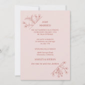 フローラエレガントボーたった今結婚しました披露宴 招待状 (正面)