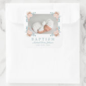 フローラエレガントボーイ写真バプテスマ スクエアシール (バッグ)