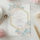 フローラエレガントボーブライダルシャワー 招待状