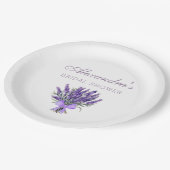 フローラエレガントボーラベンダーブライダルシャワー ペーパープレート (アングル)