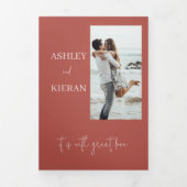 フローラエレガントボー結婚式招待状 三つ折りクリスマスカード (カバー)