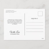 フローラエレガントポインセチア赤写真クリスマス シーズンポストカード (裏面)