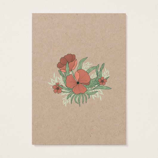 フローラエレガントポピーのイヤリングネックレスクラフト (裏面)