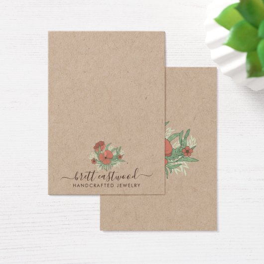 フローラエレガントポピーのイヤリングネックレスクラフト (デスク)