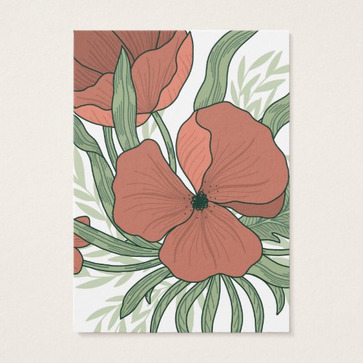 フローラエレガントポピーイヤリング表示カード (裏面)