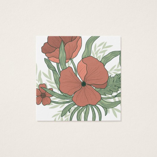 フローラエレガントポピーイヤリング表示カード (裏面)