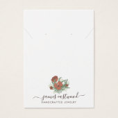 フローラエレガントポピー・イヤリング・ネックレス表示カード (正面)