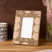 フローラエレガントポートレートフレーム – 美しいサイドフロム レーザー彫刻フレーム (左)