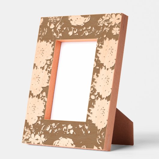 フローラエレガントポートレートフレーム – 美しいサイドフロム レーザー彫刻フレーム (左)