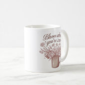 フローラエレガントマやる気を起こさせるグ コーヒーマグカップ (正面右)