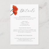 フローラエレガントマウンテンレッドポピー結婚ズ詳細 エンクロージャーカード (正面)