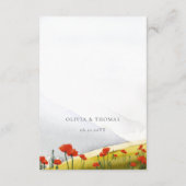 フローラエレガントマウンテンレッドポピー結婚ズ詳細 エンクロージャーカード (裏面)