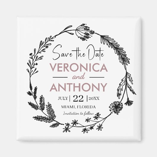 フローラエレガントマグネットを保存 マグネット (正面)