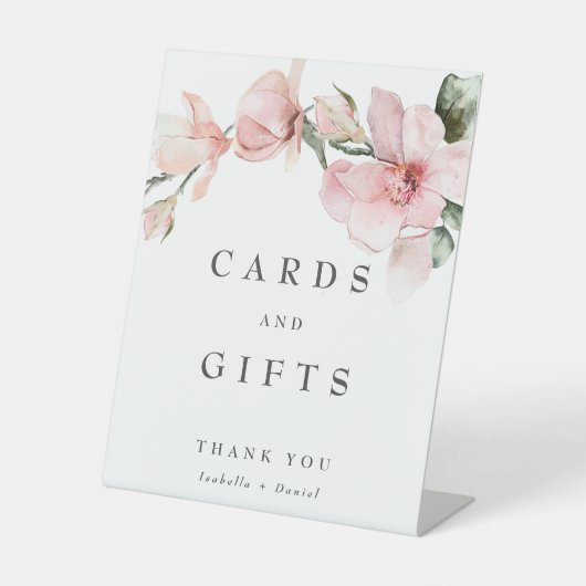 フローラエレガントマグノリアのウェディングカードとギフトPe 台座サイン (正面)
