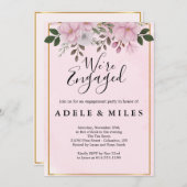 フローラエレガントマグノリア婚約パーティ 招待状 (正面/裏面)