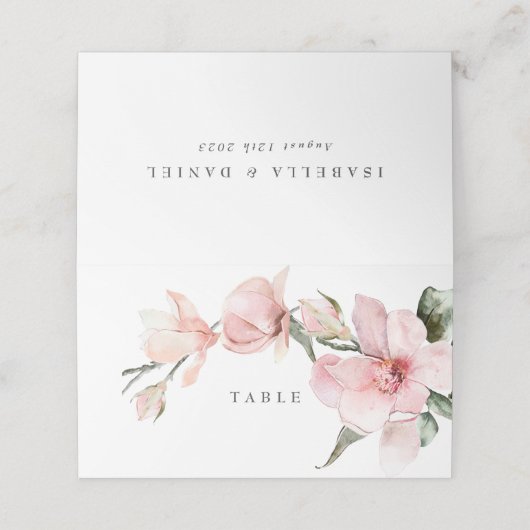 フローラエレガントマグノリア結婚のテーブル座席表 プレイスカード (外部開封)