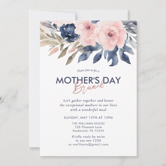 フローラエレガントマザーズデイブランチ 招待状 (正面)
