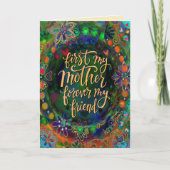 フローラエレガントマザーフレンド引用文グリーン カード (正面)