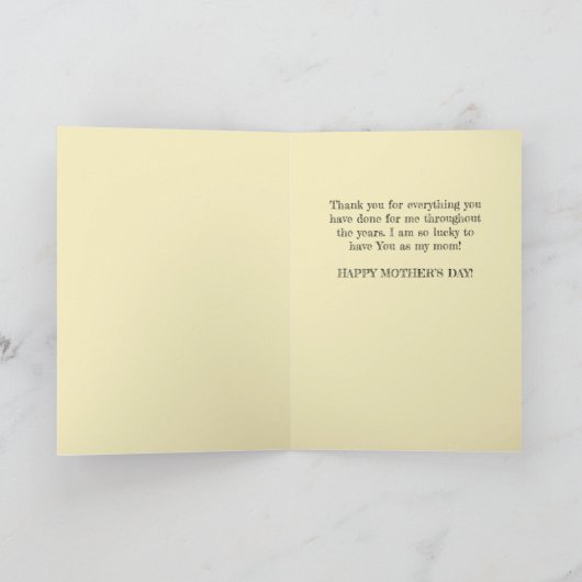 フローラエレガントマザーフレンド引用文グリーン カード (内部)