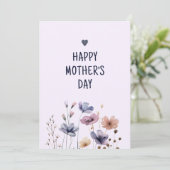 フローラエレガントママ幸せな母親のデイカード 招待状 (スタンド正面)