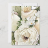 フローラエレガントマルサラ結婚式の日付を保存 招待状 (裏面)