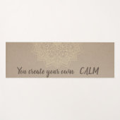 フローラエレガントマンダラ – あなた自身の落ち着きを作成 ヨガマット (正面(横))