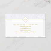 フローラエレガントマーブルシックパステルビジネスカード 名刺 (裏面)