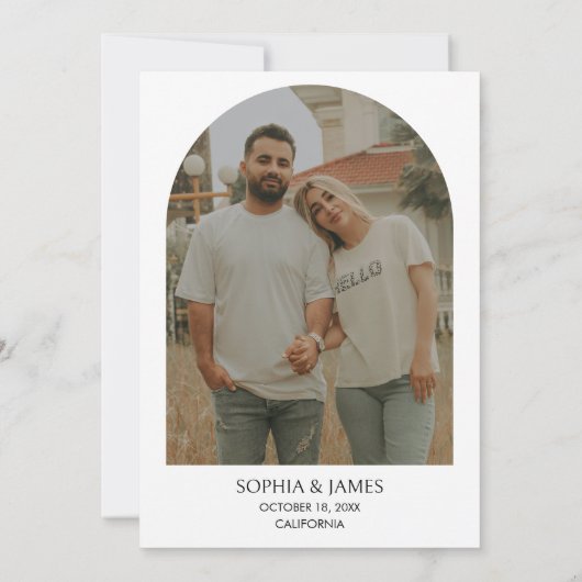 フローラエレガントミニマル写真日付の保存 セーブザデート (裏面)