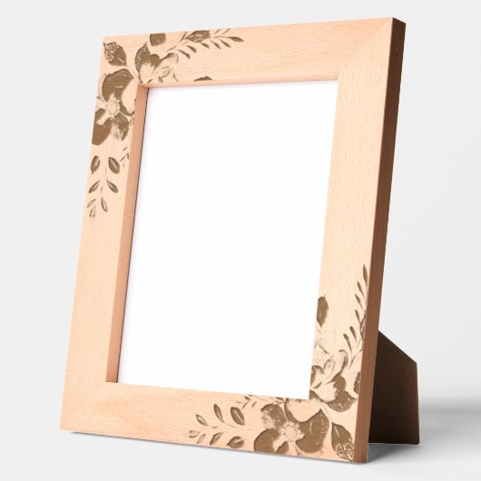 フローラエレガントミニマル家族写真 レーザー彫刻フレーム (左)