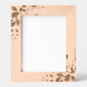 フローラエレガントミニマル家族写真 レーザー彫刻フレーム (正面)