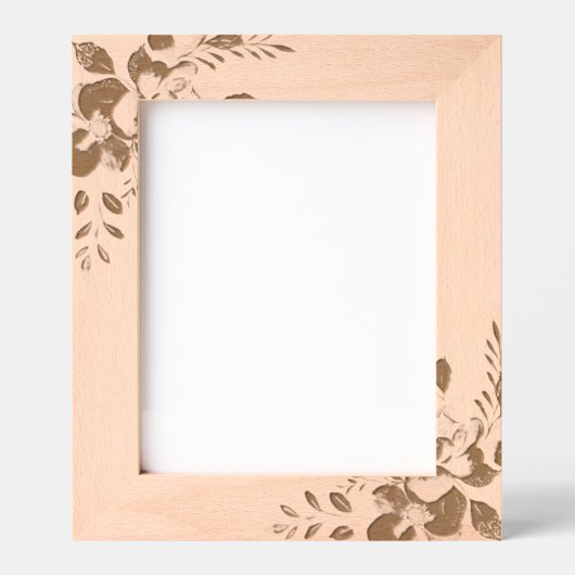 フローラエレガントミニマル家族写真 レーザー彫刻フレーム (正面)